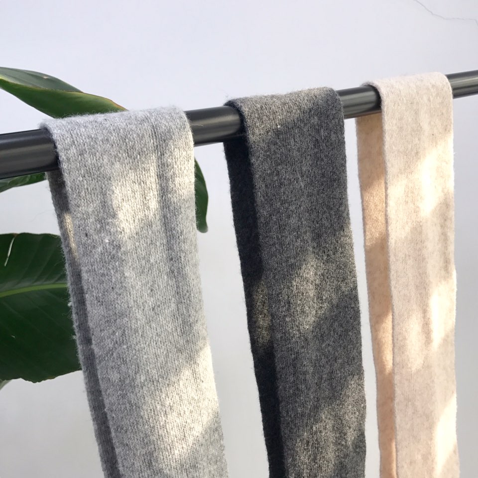 Simple Wool Shawl Muffler Basic Couple Petite Unis