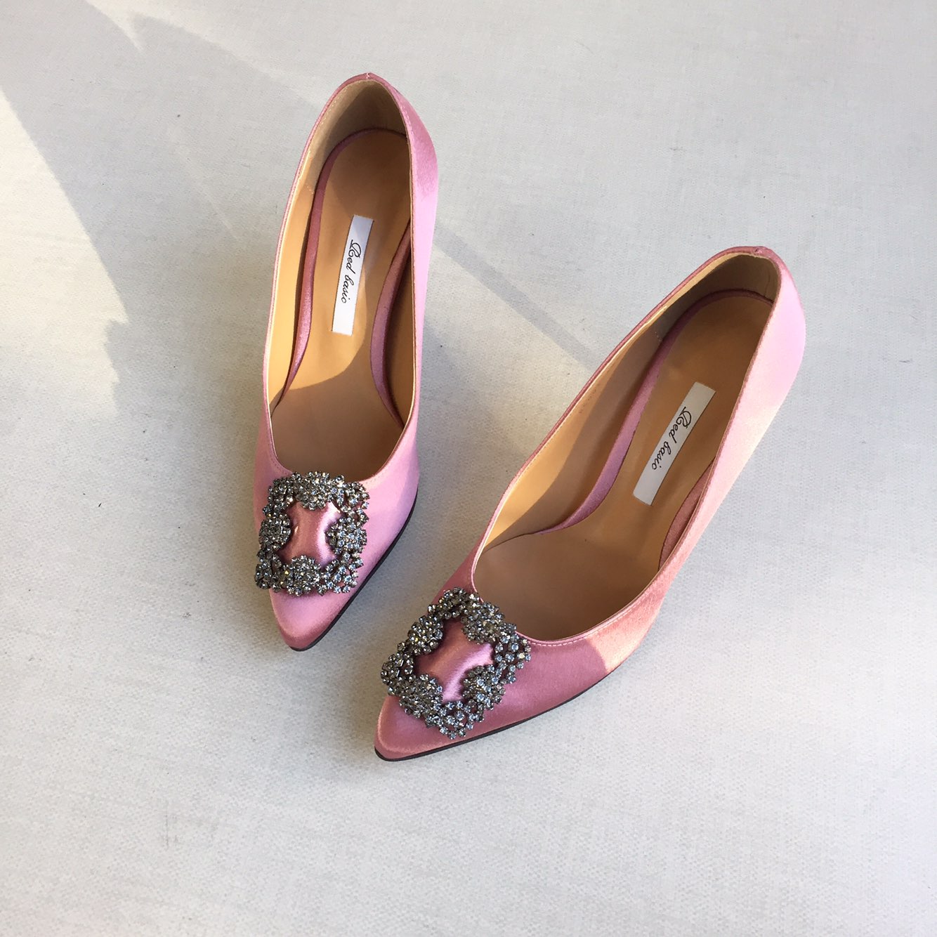 Handmade satin stiletto heel 9cm 5 color jewelry o