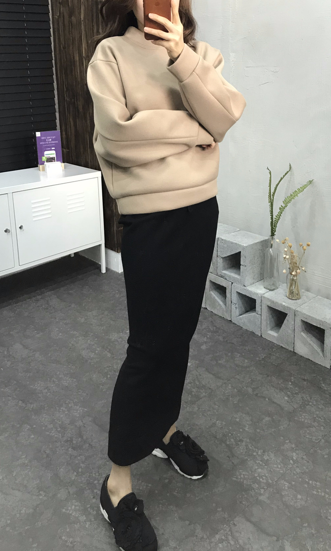 Cotton bending long skirt 2 color 30 women's sh