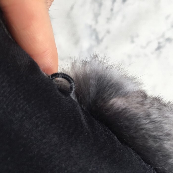 M Chinchilla muffler Black label Luxury look Luxur