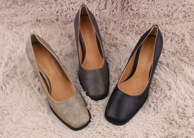 Shurum 709 Leather Women's Shoes Pumps Tongue M