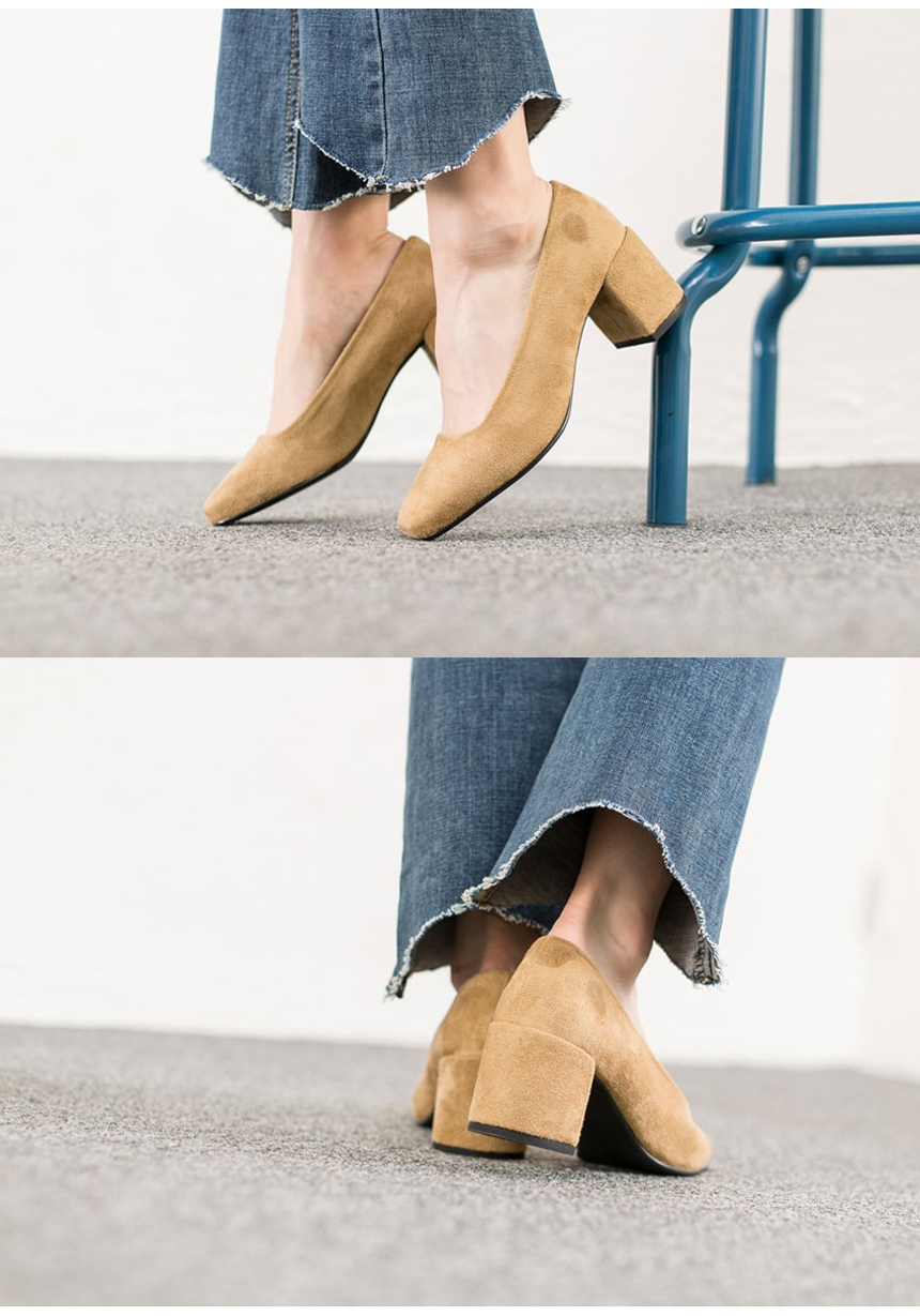Square Square Shaft Simple Pumps 5.5cm Daily Shoe 