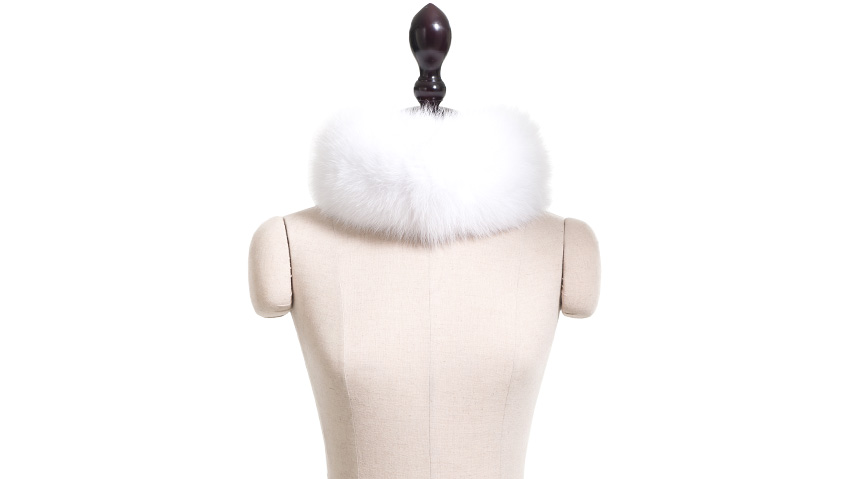 Ming Coming Nose Saga Fox Fur Muffler Mink Raccoon