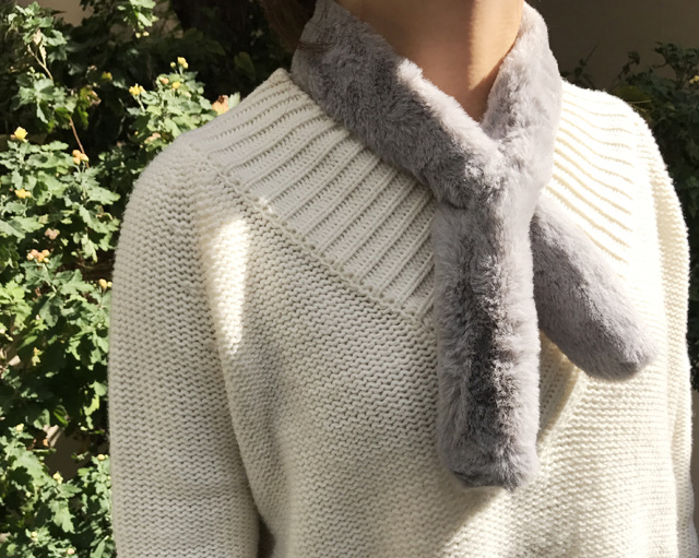 Fake Muffler Mink Rex Petite Shawl