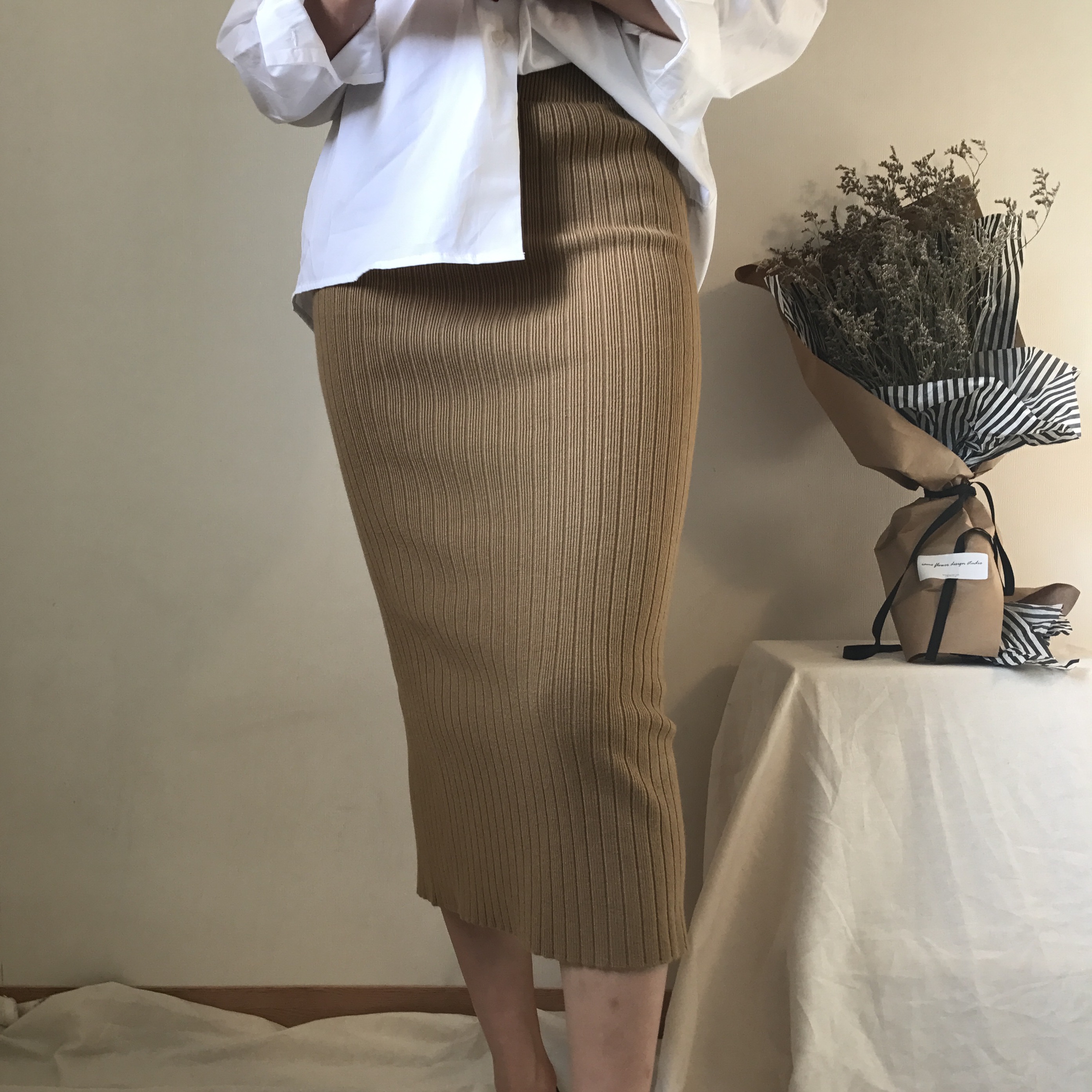 Knit Long Skirts Coordination Winter Fall