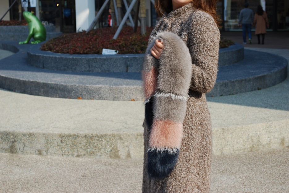 Muse Dewi Ken Dusty Pink Premium Saga Fox Muffler 