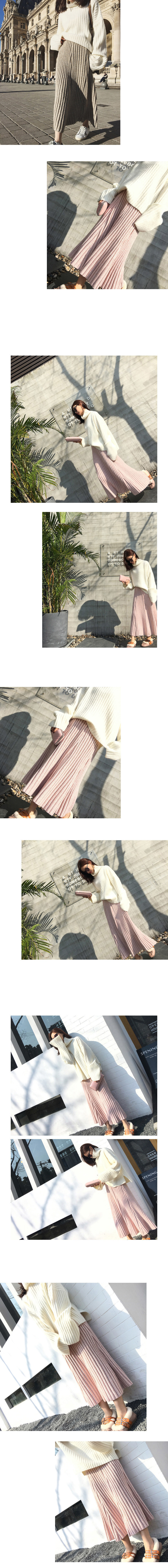 ★ Same day shipping ★ ★ Friar Knit long skirt Beig