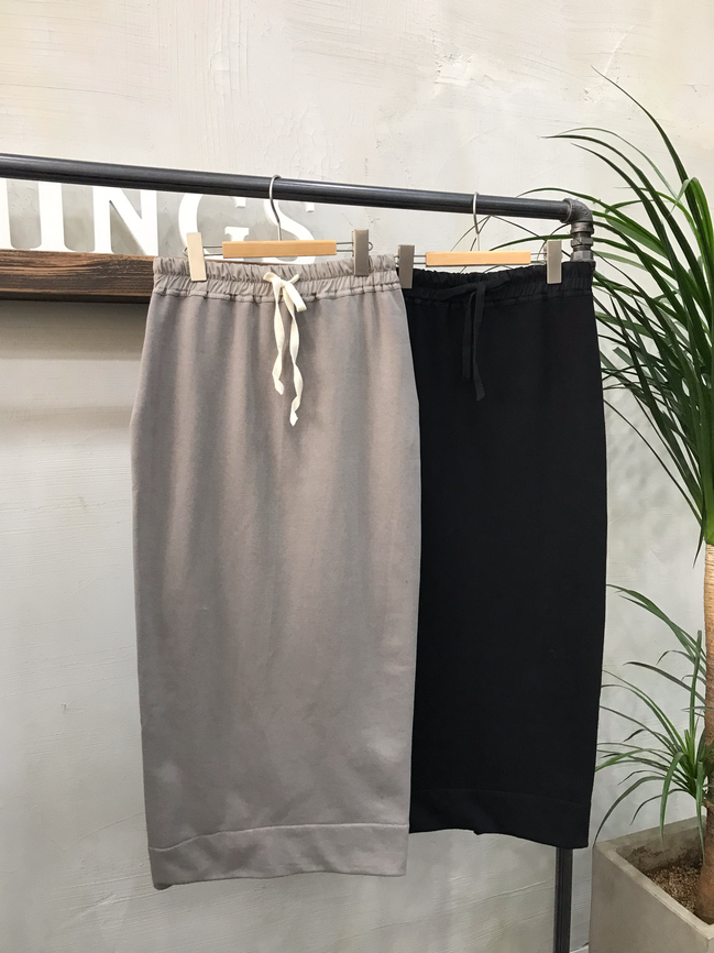 Cotton bending long skirt 2 color 30 women's sh