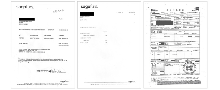 Ming Coming Nose Saga Fox Fur Muffler Mink Raccoon