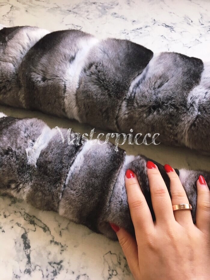 M Chinchilla muffler Black label Luxury look Luxur