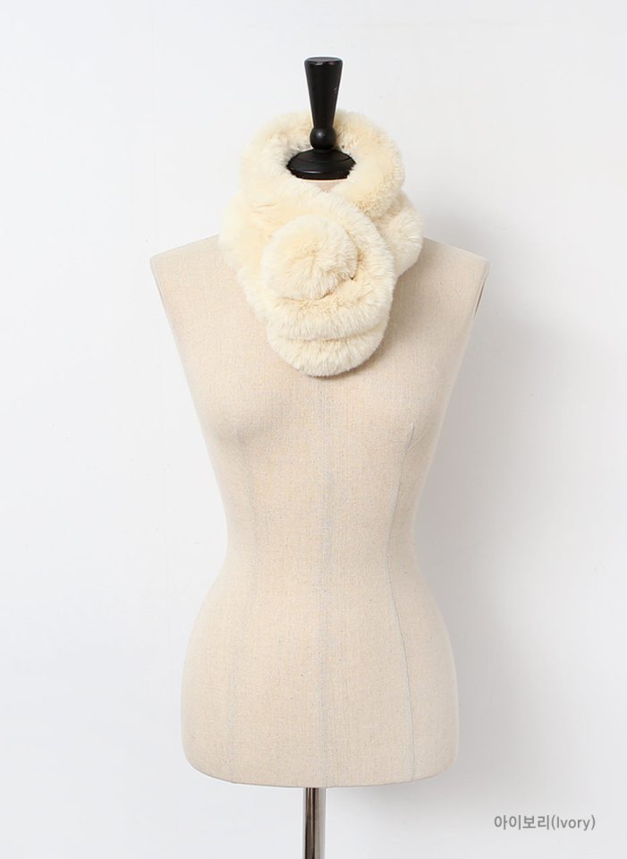 Petite Fake Rabbit Fur Puff Muffler Mink Winter Sh