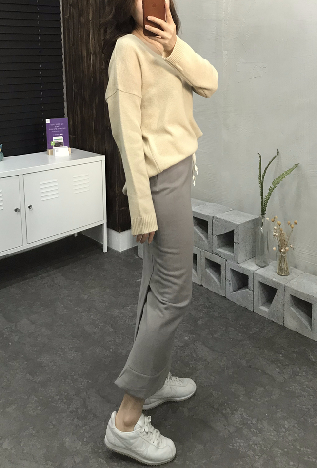 Cotton bending long skirt 2 color 30 women's sh