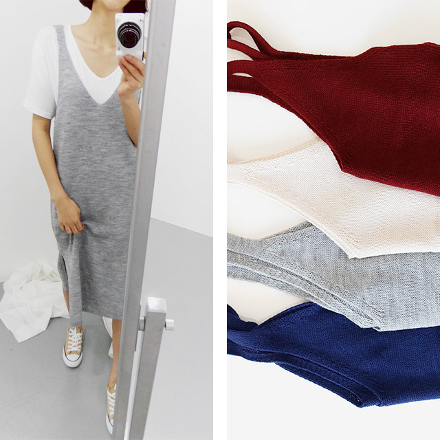 Dotom warm long knit skirt Midi Goliath H line dat