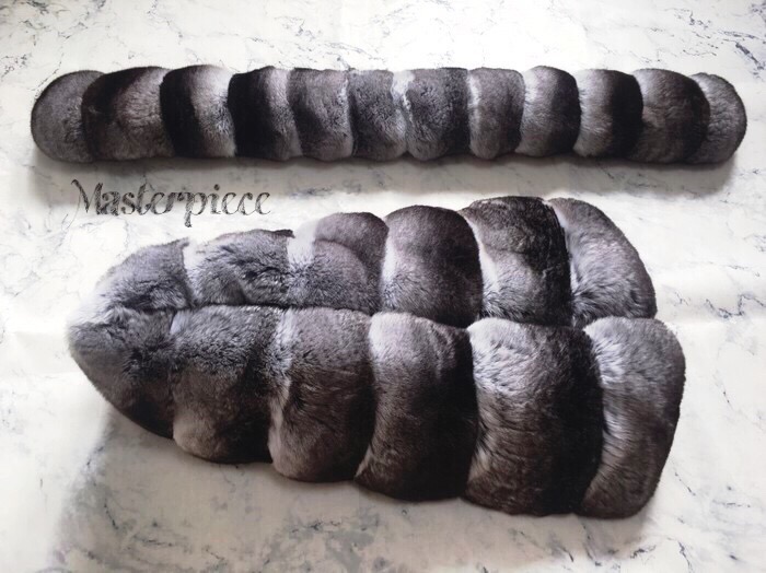 M Chinchilla muffler Black label Luxury look Luxur