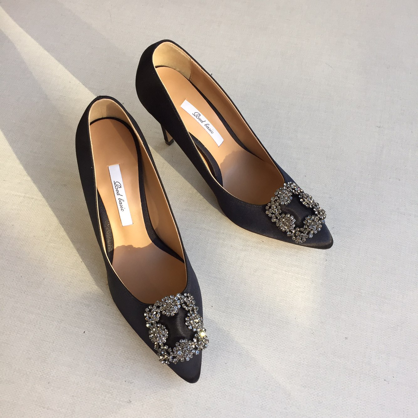 Handmade satin stiletto heel 9cm 5 color jewelry o