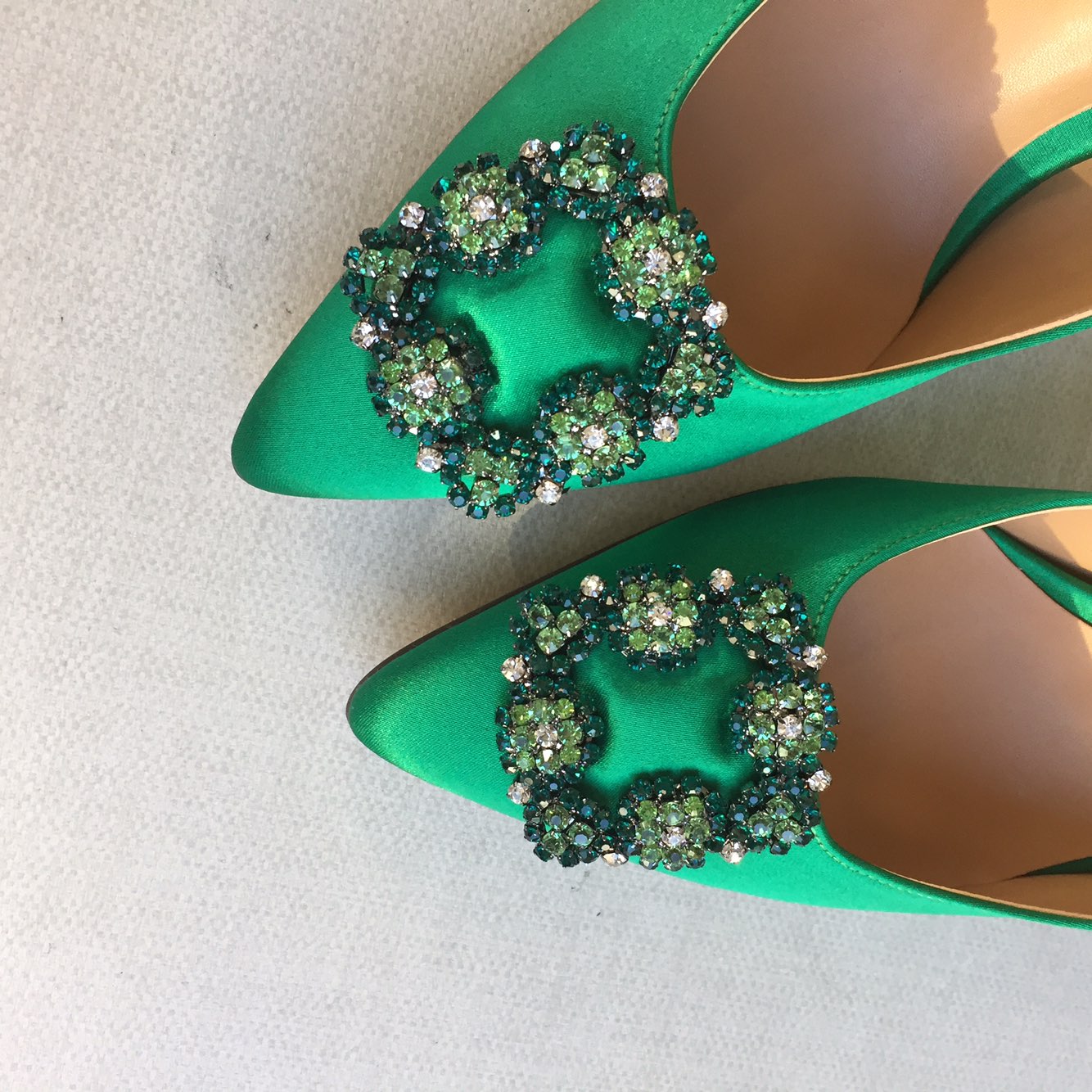 Handmade satin stiletto heel 9cm 5 color jewelry o