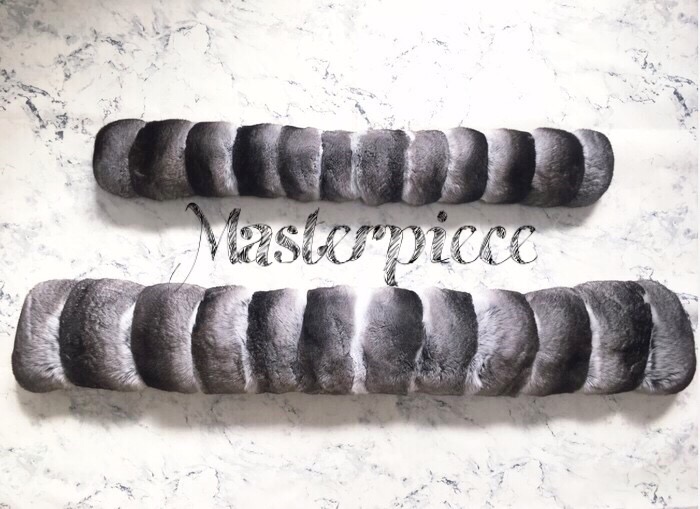 M Chinchilla muffler Black label Luxury look Luxur