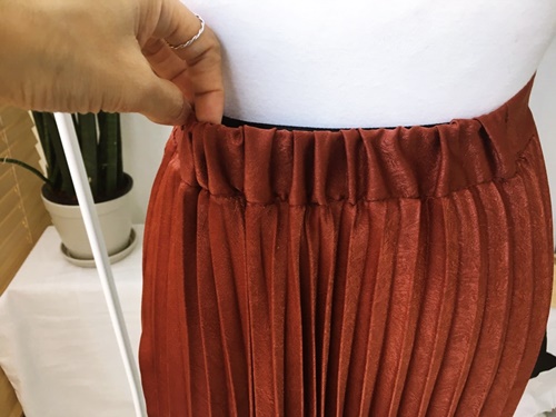 Pleated Pleated Long Skirt 3color Sun My Way Metal