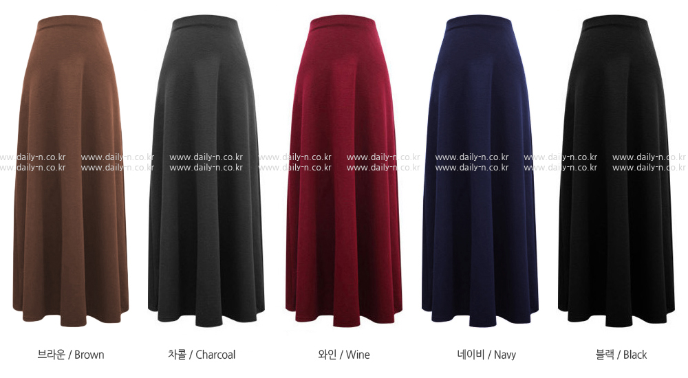 Brushed flared skirt Madeleine A line Winter long 