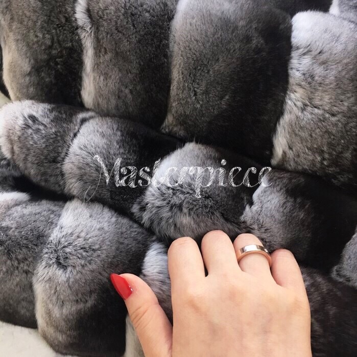 M Chinchilla muffler Black label Luxury look Luxur