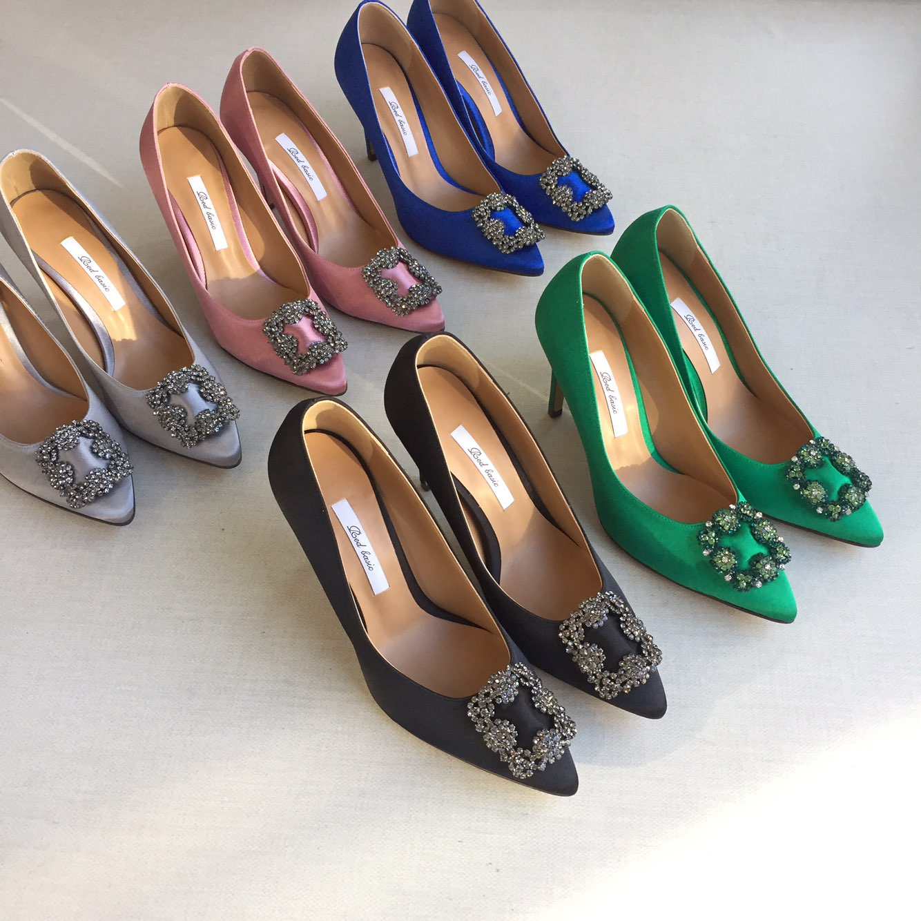 Handmade satin stiletto heel 9cm 5 color jewelry o