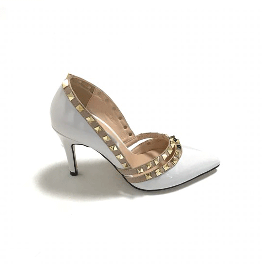 Rock Studded Hill Stiletto Heel Pumps 9cm Heel 9cm