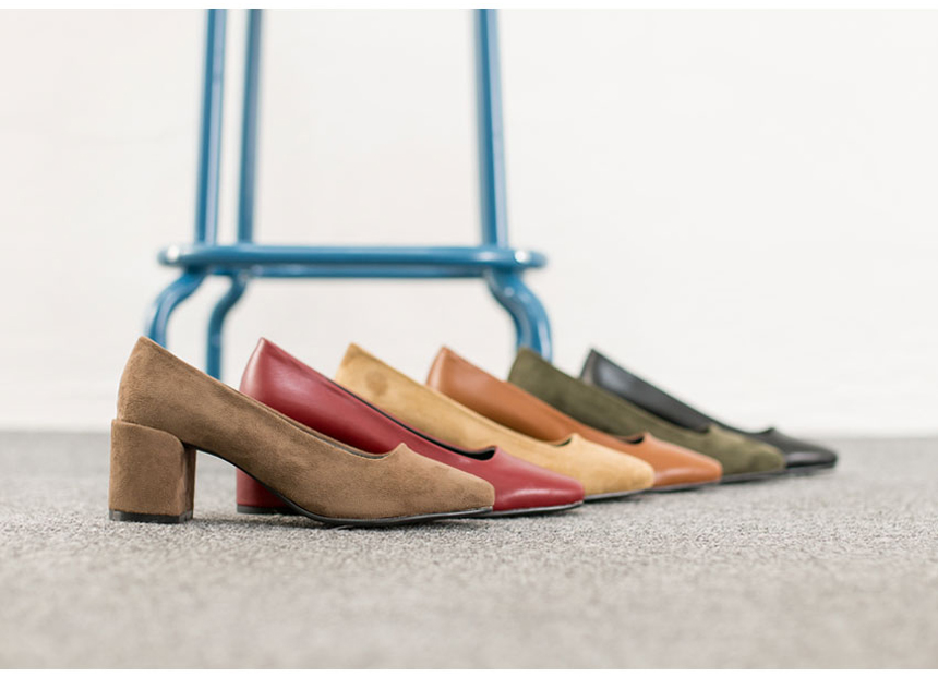 Square Square Shaft Simple Pumps 5.5cm Daily Shoe 