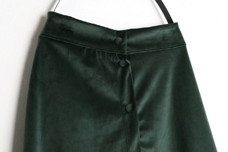 Button long skirt SUIA Unique new student coordina