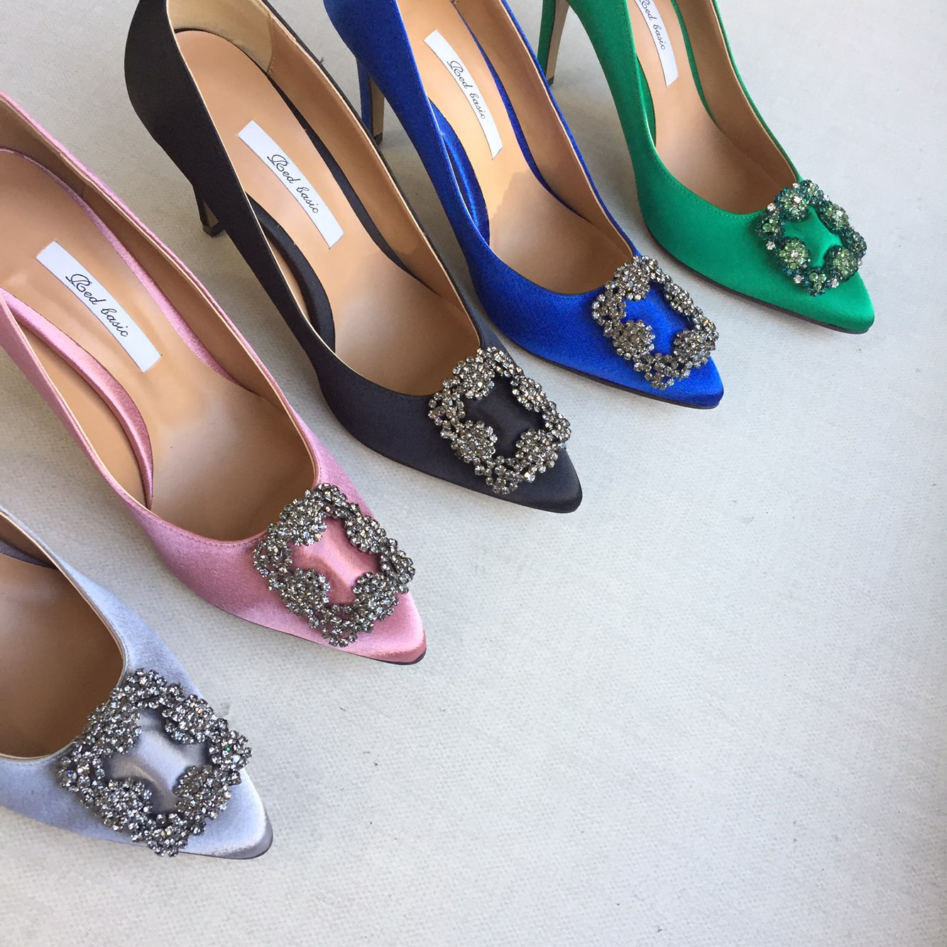 Handmade satin stiletto heel 9cm 5 color jewelry o