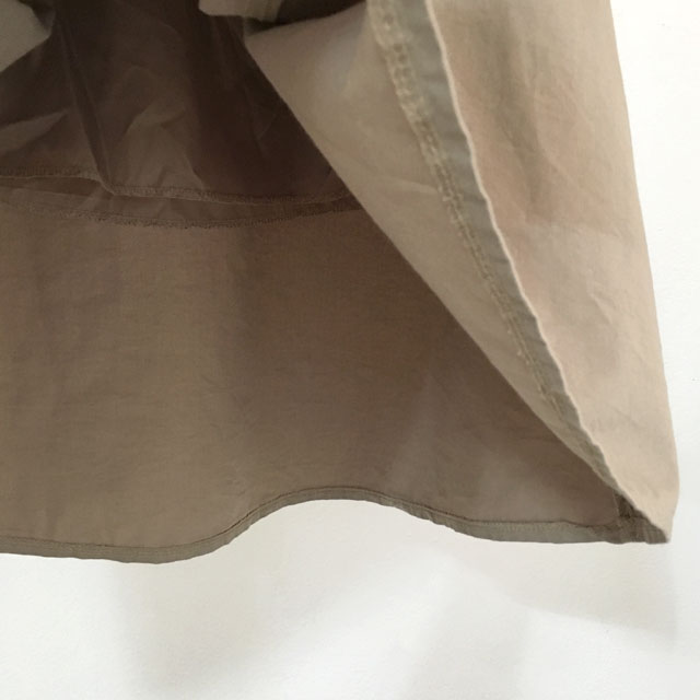 a line cotton unlined long skirt 2colans skirt Mid