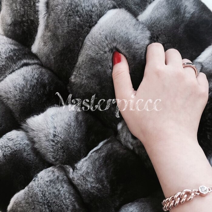 M Chinchilla muffler Black label Luxury look Luxur