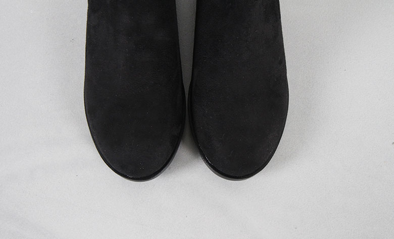 Middle-heeled zipper suede Ankle boots 3color Wome