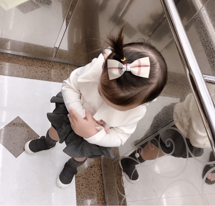 Hair Accessories Bleu Market Beige Check Pins Avai