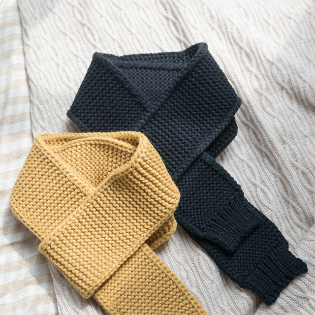 Self-made gift knit shawl Mini muffler Winter cute