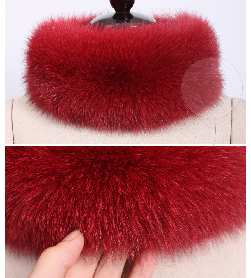 Ming Coming Nose Saga Fox Fur Muffler Mink Raccoon