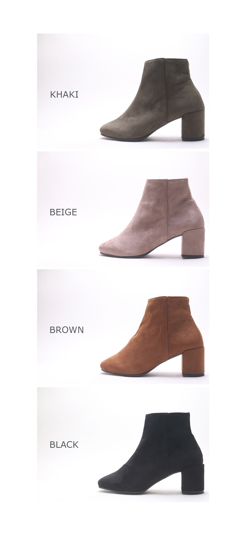 Suede Ankle boots Domestic handmade women Angle To