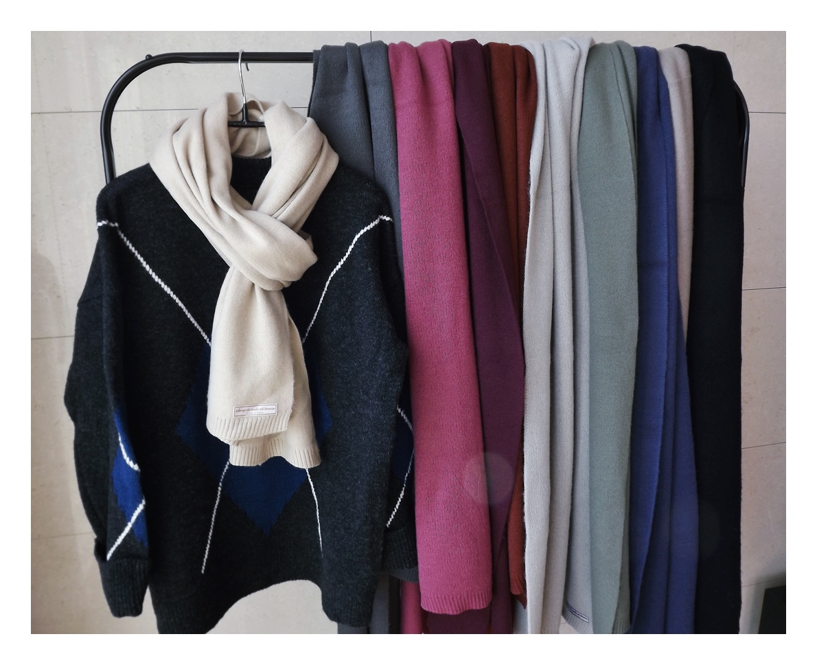 Long knit scarf 10color Women's shawl Soft wint