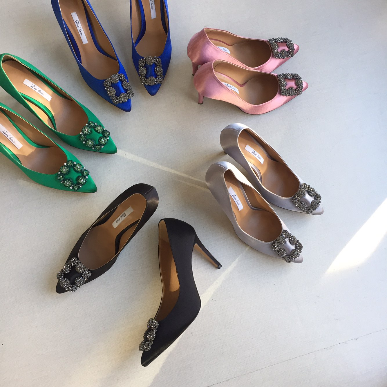 Handmade satin stiletto heel 9cm 5 color jewelry o