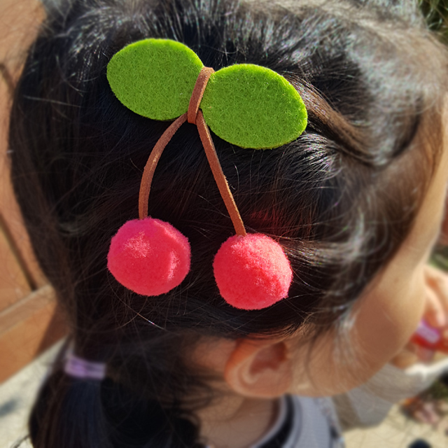 Hair Accessories Infant Hairpin Pomade Cherry Tong