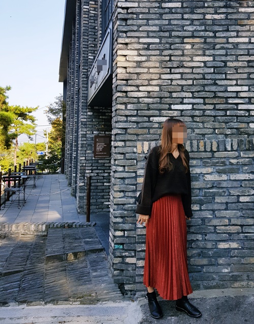 Pleated Pleated Long Skirt 3color Sun My Way Metal