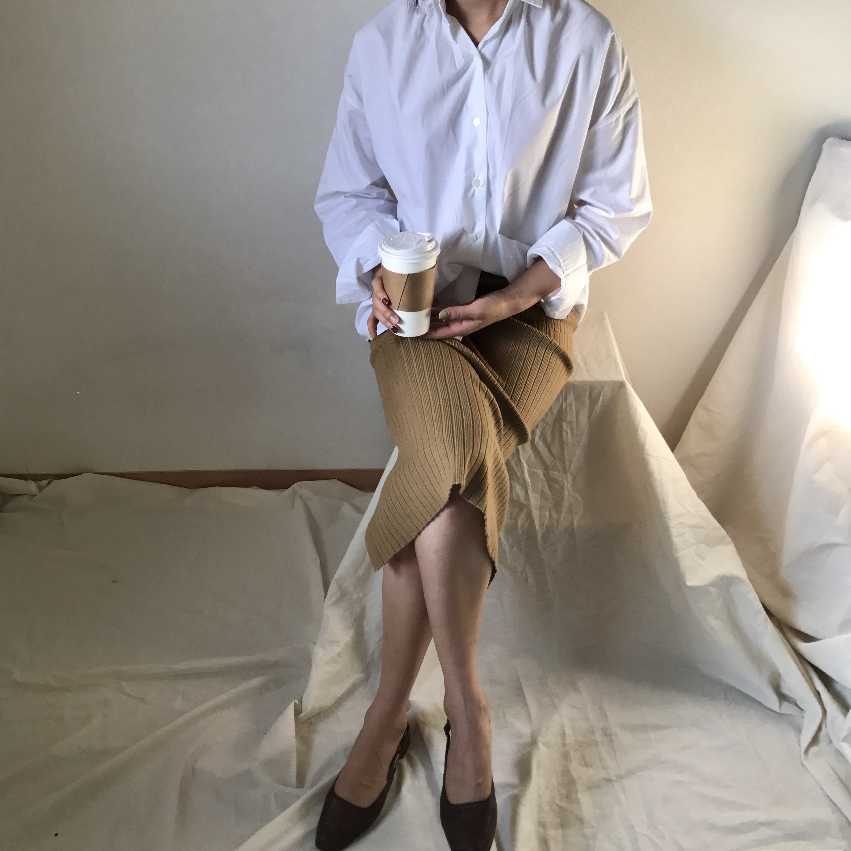 Knit Long Skirts Coordination Winter Fall