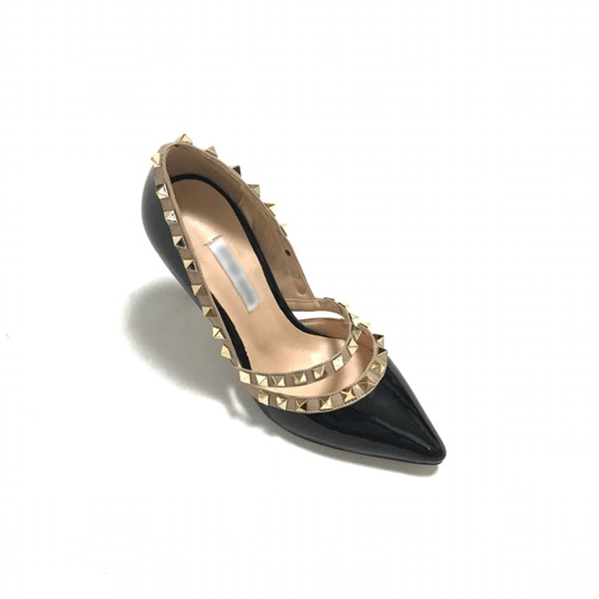 Rock Studded Hill Stiletto Heel Pumps 9cm Heel 9cm