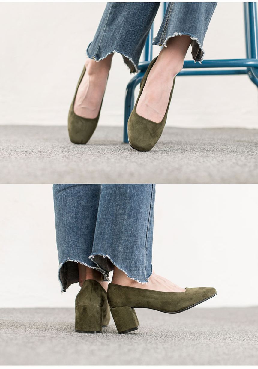Square Square Shaft Simple Pumps 5.5cm Daily Shoe 