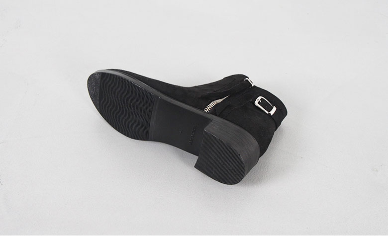 Middle-heeled zipper suede Ankle boots 3color Wome