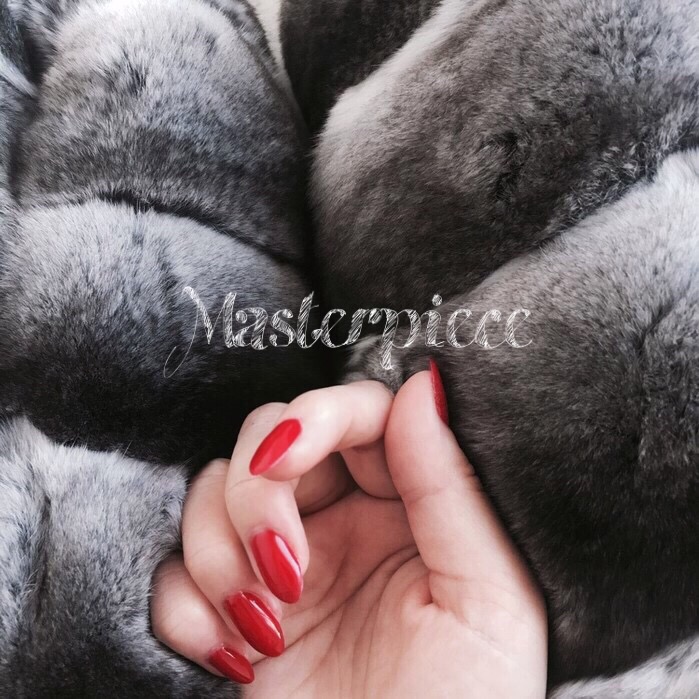 M Chinchilla muffler Black label Luxury look Luxur