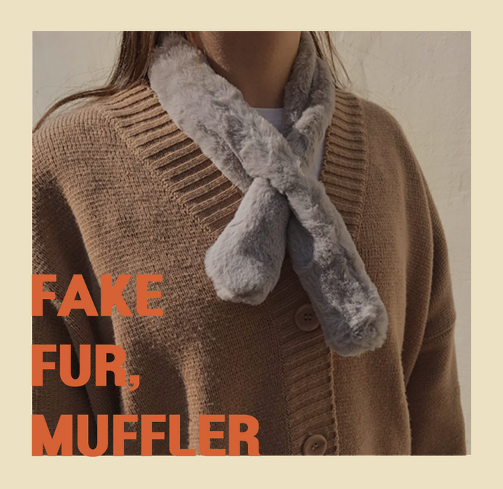 Fake Muffler Mink Rex Petite Shawl