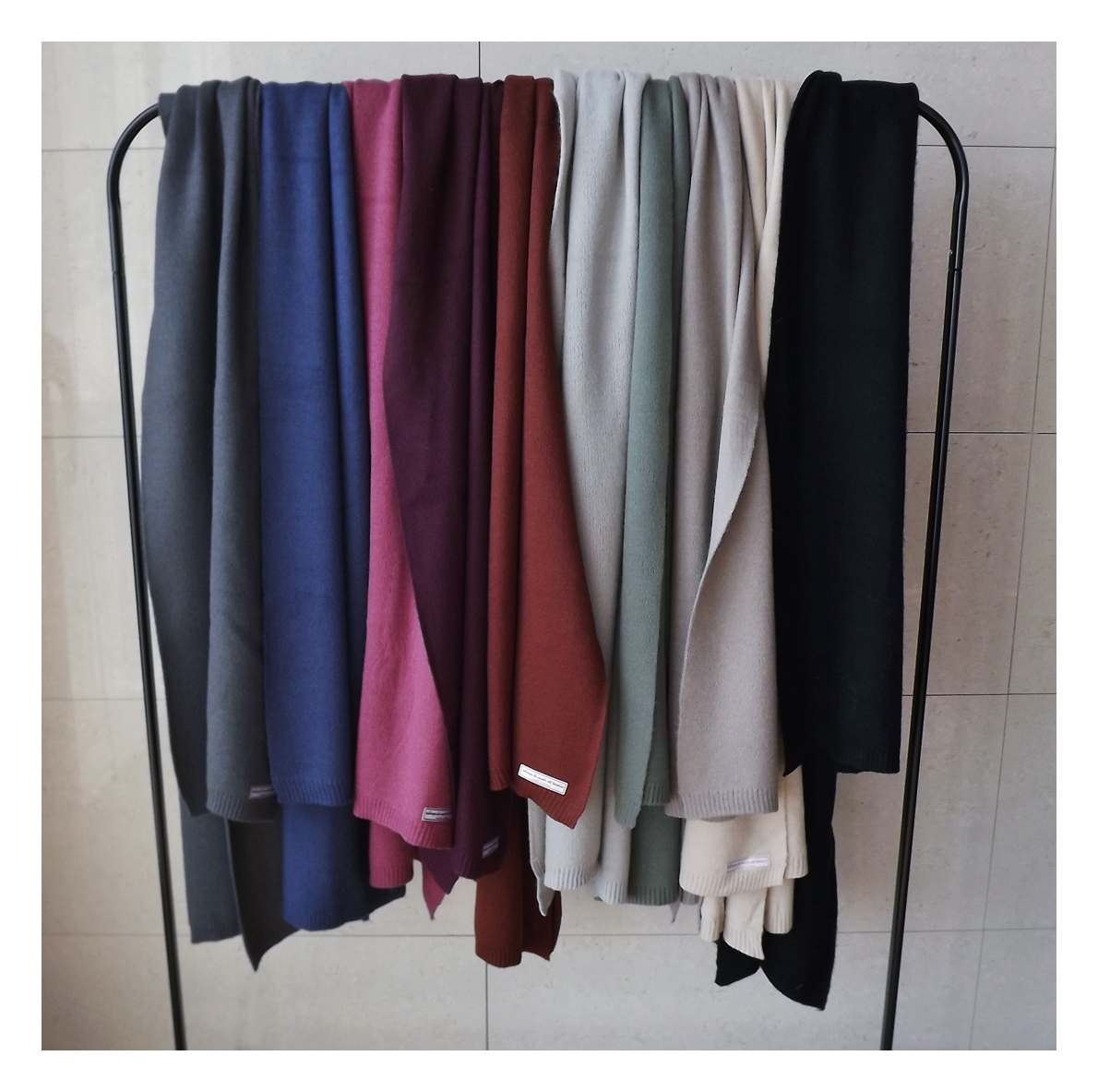 Basic Knit Muffler Winter Long Long-sleeved urban 