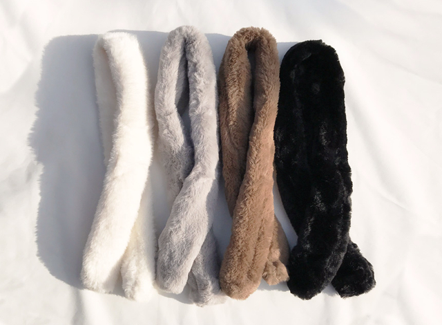 Fake Muffler Mink Rex Petite Shawl