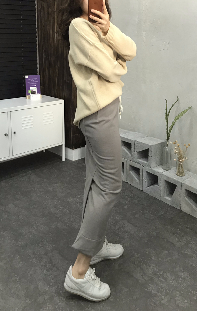 Cotton bending long skirt 2 color 30 women's sh