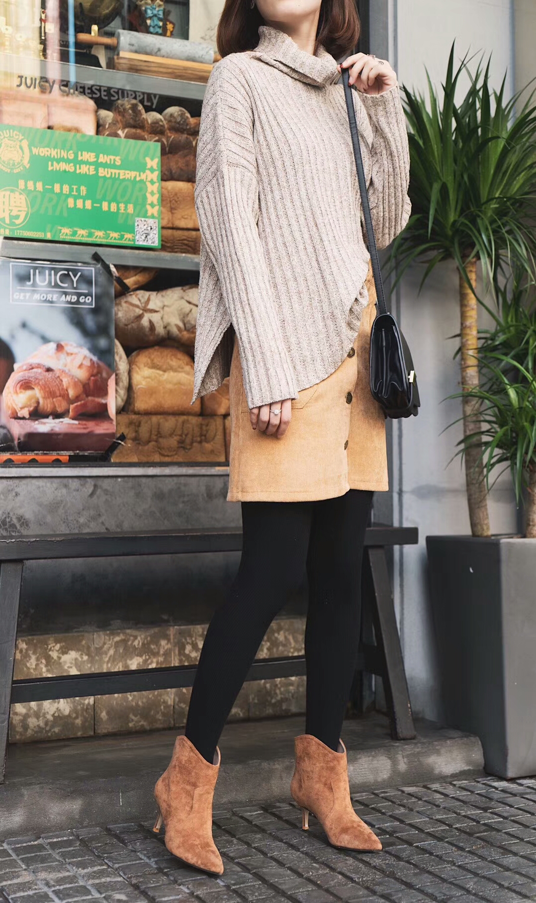 Basic Stiletto Suede Angle Boots 30 Women Winter A